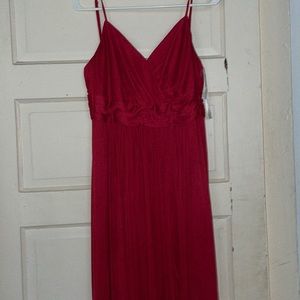 long red bridesmaid dress